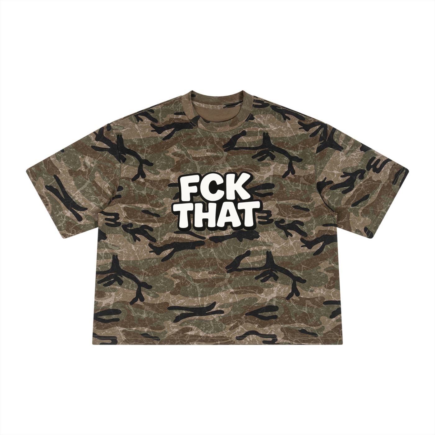 Unisex Boxy Camo Print T-Shirt